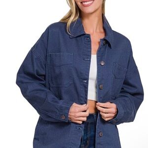 Zenana Women's Blue Denim Jacket